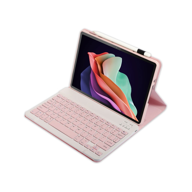 For Huawei MatePad 11 2023 AHW13 Lambskin Texture Ultra-thin Detachable Bluetooth Keyboard Leather Case(Pink) - Huawei Keyboard by PMC Jewellery | Online Shopping South Africa | PMC Jewellery