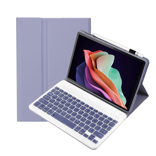 For Huawei MatePad 11 2023 AHW13 Lambskin Texture Ultra-thin Detachable Bluetooth Keyboard Leather Case(Purple) - Huawei Keyboard by PMC Jewellery | Online Shopping South Africa | PMC Jewellery