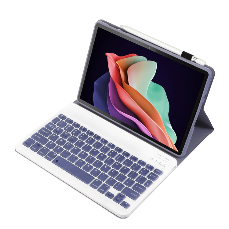 For Huawei MatePad 11 2023 AHW13 Lambskin Texture Ultra-thin Detachable Bluetooth Keyboard Leather Case(Purple) - Huawei Keyboard by PMC Jewellery | Online Shopping South Africa | PMC Jewellery