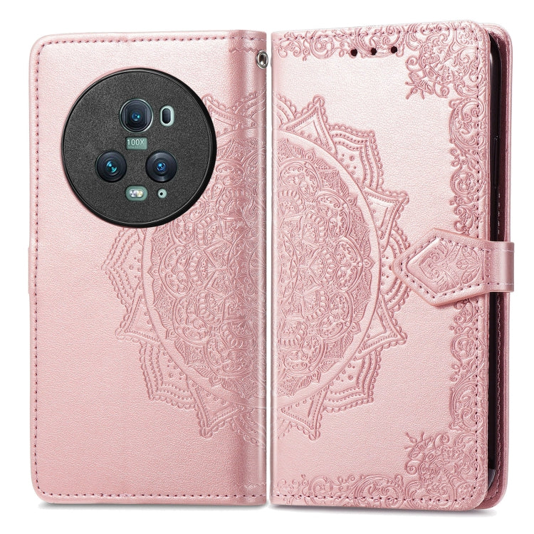 For Honor Magic5 Pro Mandala Flower Embossed Leather Phone Case(Rose Gold) - Honor Cases by PMC Jewellery | Online Shopping South Africa | PMC Jewellery | Buy Now Pay Later Mobicred