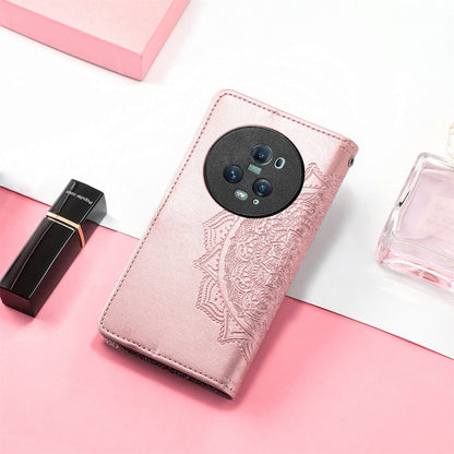 For Honor Magic5 Pro Mandala Flower Embossed Leather Phone Case(Rose Gold) - Honor Cases by PMC Jewellery | Online Shopping South Africa | PMC Jewellery | Buy Now Pay Later Mobicred