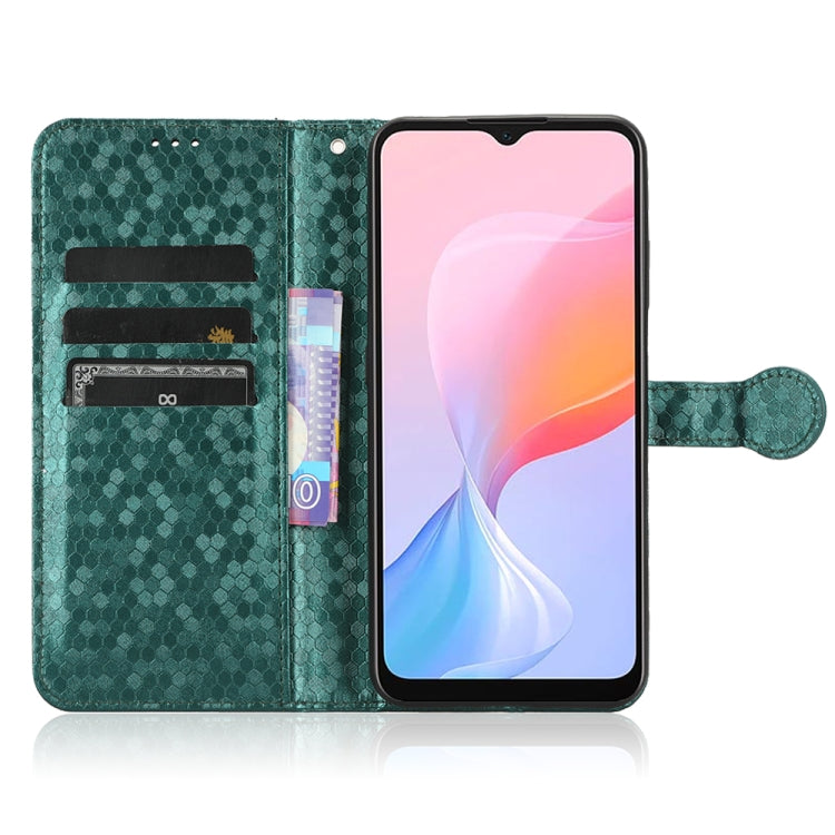 For Blackview A85 Honeycomb Dot Texture Leather Phone Case(Green) - More Brand by PMC Jewellery | Online Shopping South Africa | PMC Jewellery | Buy Now Pay Later Mobicred