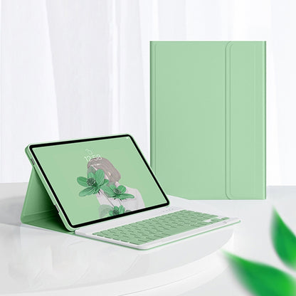 For Lenovo Tab M10 Plus 10.6 3rd Gen 2022 LX106 Square Keys Detachable Bluetooth Keyboard Leather Tablet Case(Matcha Green) - Lenovo Keyboard by PMC Jewellery | Online Shopping South Africa | PMC Jewellery