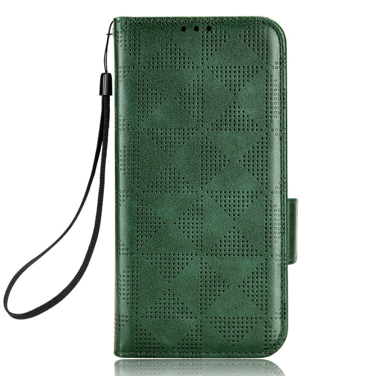 For Blackview A85 Symmetrical Triangle Leather Phone Case(Green) - More Brand by PMC TechLife | Online Shopping South Africa | PMC TechLife | Buy Now Pay Later Mobicred