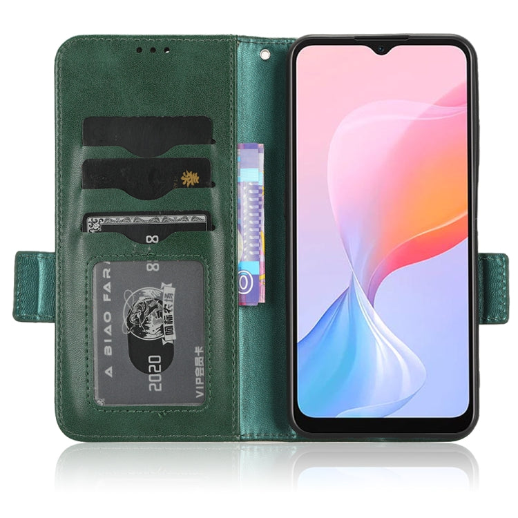 For Blackview A85 Symmetrical Triangle Leather Phone Case(Green) - More Brand by PMC TechLife | Online Shopping South Africa | PMC TechLife | Buy Now Pay Later Mobicred