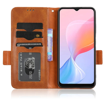 For Blackview A85 Symmetrical Triangle Leather Phone Case(Brown) - More Brand by PMC Jewellery | Online Shopping South Africa | PMC Jewellery | Buy Now Pay Later Mobicred