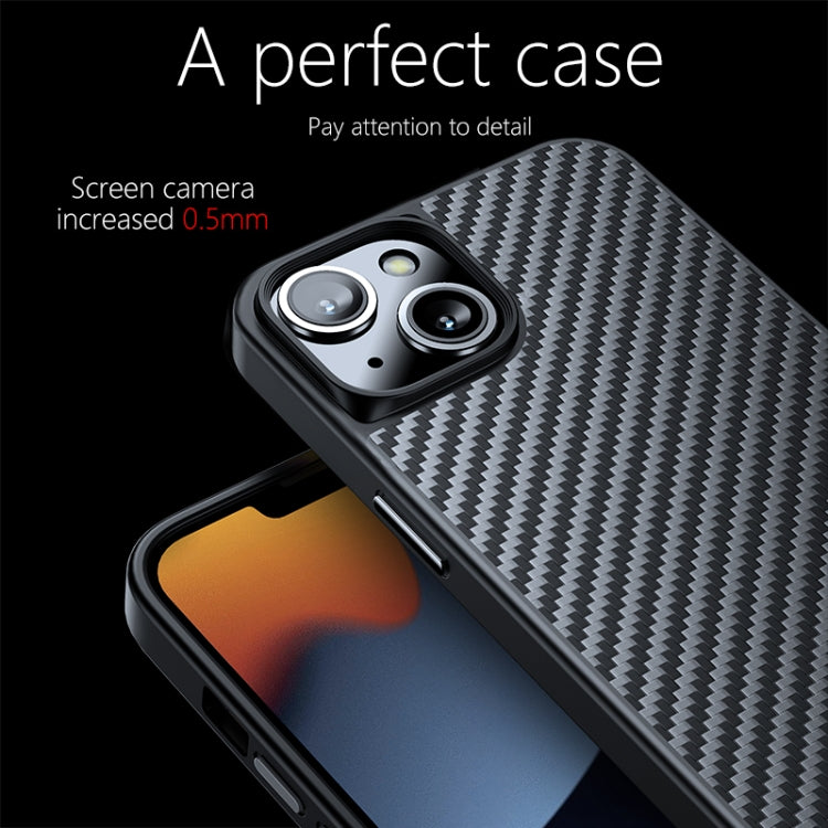 For iPhone 13 wlons Magsafe Carbon Fiber Kevlar TPU Phone Case(Black) - iPhone 13 Cases by wlons | Online Shopping South Africa | PMC Jewellery | Buy Now Pay Later Mobicred