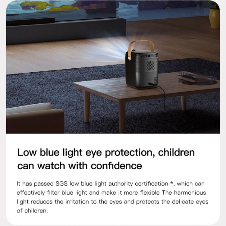 A007 Portable 1280 x 720 HD 113 ANSI Smart LED Projector, Plug:US Plug(White) - Mini Projector by PMC TechLife | Online Shopping South Africa | PMC TechLife | Buy Now Pay Later Mobicred