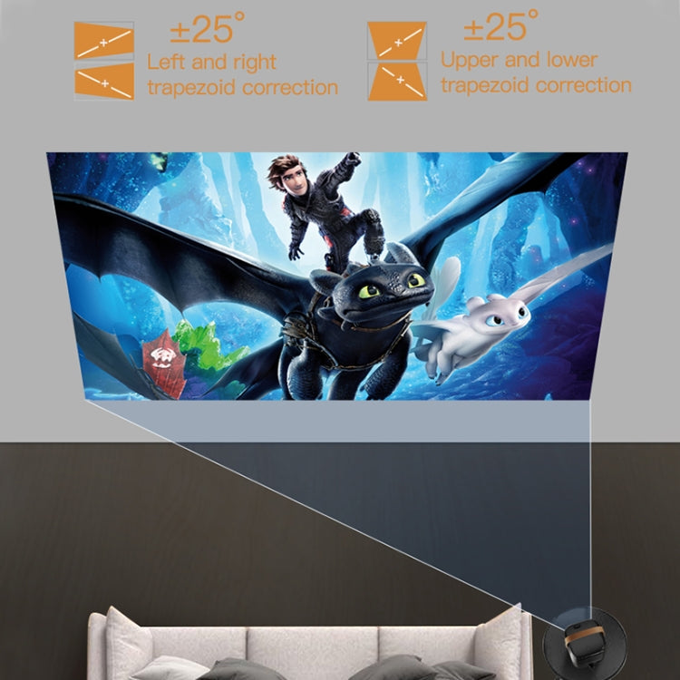A007 Portable 1280 x 720 HD 113 ANSI Smart LED Projector, Plug:UK Plug(Black) - Mini Projector by PMC TechLife | Online Shopping South Africa | PMC TechLife | Buy Now Pay Later Mobicred