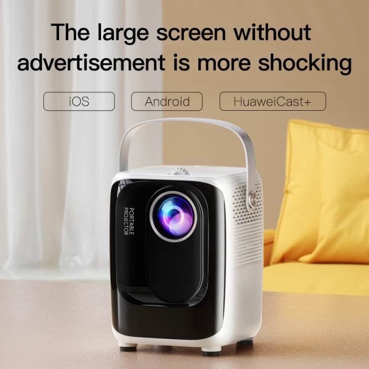 A007 Portable 1280 x 720 HD 113 ANSI Smart LED Projector, Plug:US Plug(White) - Mini Projector by PMC TechLife | Online Shopping South Africa | PMC TechLife | Buy Now Pay Later Mobicred