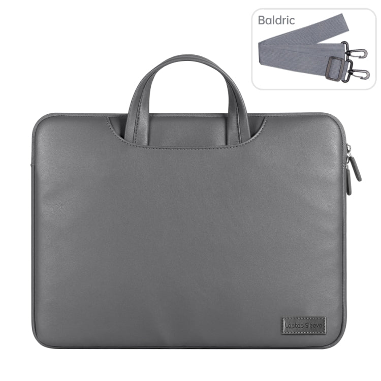 Waterproof PU Laptop Bag Inner Bag, Size:13 / 14 inch(Grey) - Other by PMC Jewellery | Online Shopping South Africa | PMC Jewellery | Buy Now Pay Later Mobicred