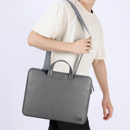 Waterproof PU Laptop Bag Inner Bag with Power Pack, Size:13 / 14 inch(Grey) - Other by PMC Jewellery | Online Shopping South Africa | PMC Jewellery | Buy Now Pay Later Mobicred