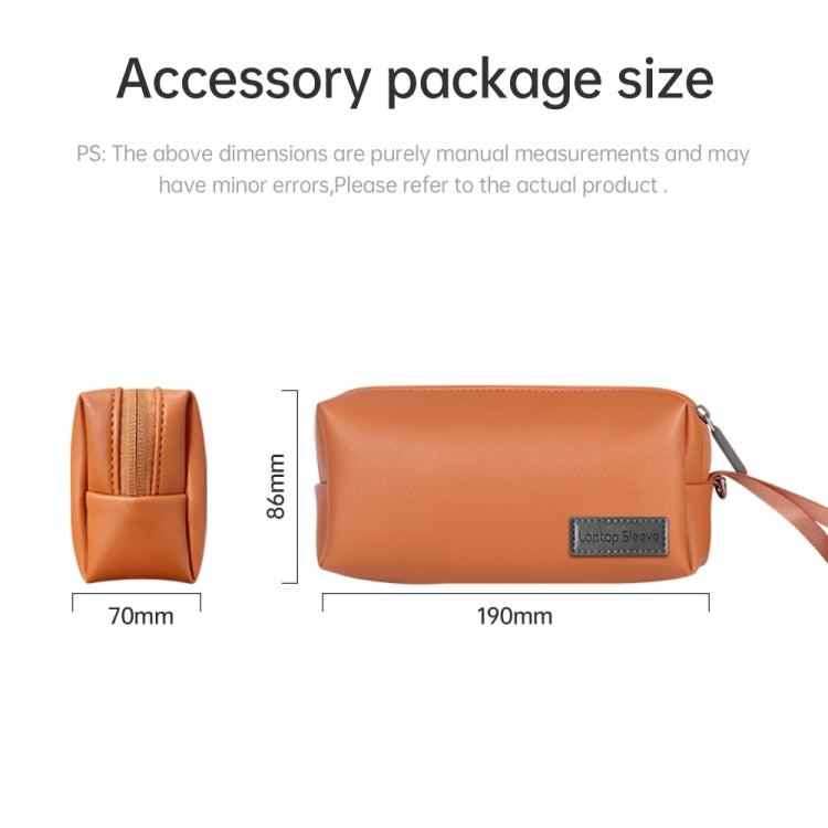 Waterproof PU Laptop Bag Inner Bag with Power Pack, Size:15 inch(Brown) - Other by PMC TechLife | Online Shopping South Africa | PMC TechLife | Buy Now Pay Later Mobicred
