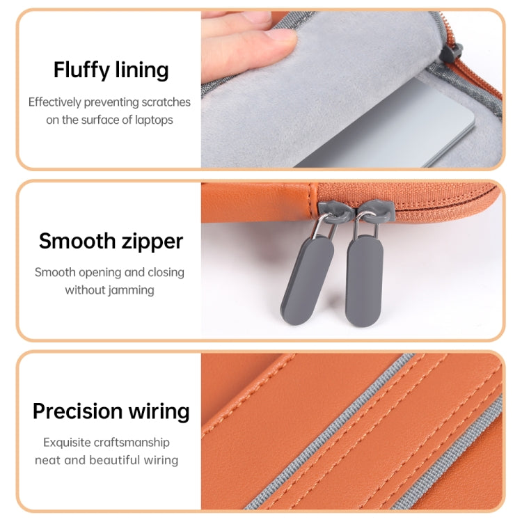 Waterproof PU Laptop Bag Inner Bag with Power Pack, Size:15 inch(Brown) - Other by PMC TechLife | Online Shopping South Africa | PMC TechLife | Buy Now Pay Later Mobicred