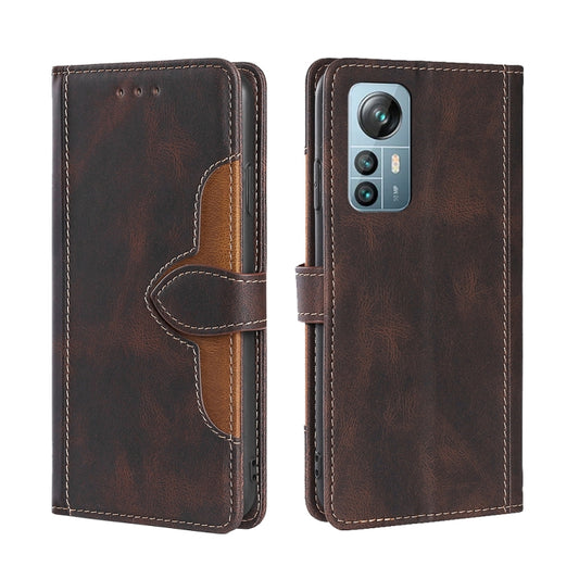 For Blackview A85 Skin Feel Magnetic Buckle Leather Phone Case(Brown) - More Brand by PMC Jewellery | Online Shopping South Africa | PMC Jewellery | Buy Now Pay Later Mobicred