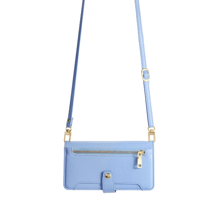 For Infinix Zero 20 Sheep Texture Cross-body Zipper Wallet Leather Phone Case(Blue) - Infinix Cases by PMC TechLife | Online Shopping South Africa | PMC TechLife | Buy Now Pay Later Mobicred