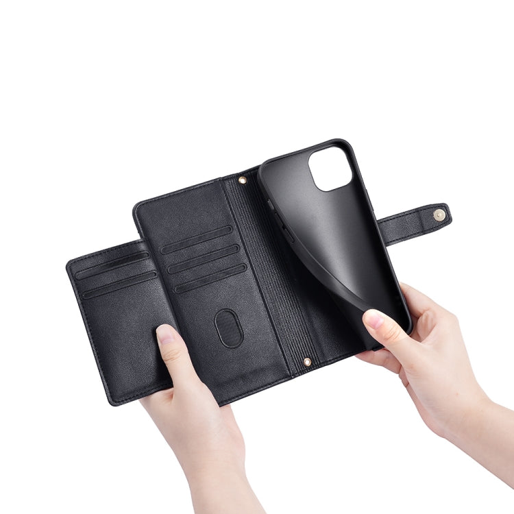 For Tecno Camon 19 / 19 Pro Sheep Texture Cross-body Zipper Wallet Leather Phone Case(Black) - Tecno Cases by PMC TechLife | Online Shopping South Africa | PMC TechLife | Buy Now Pay Later Mobicred