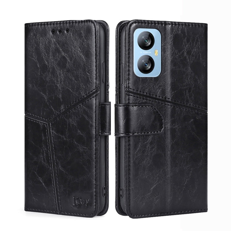 For Blackview A52 Geometric Stitching Flip Leather Phone Case(Black) - More Brand by PMC Jewellery | Online Shopping South Africa | PMC Jewellery