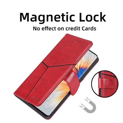 For Blackview A85 Geometric Stitching Flip Leather Phone Case(Red) - More Brand by PMC Jewellery | Online Shopping South Africa | PMC Jewellery | Buy Now Pay Later Mobicred