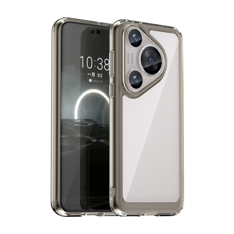 For Huawei Pura 70 Pro Colorful Series Acrylic + TPU Phone Case(Transparent Grey) - Huawei Cases by PMC Jewellery | Online Shopping South Africa | PMC Jewellery | Buy Now Pay Later Mobicred