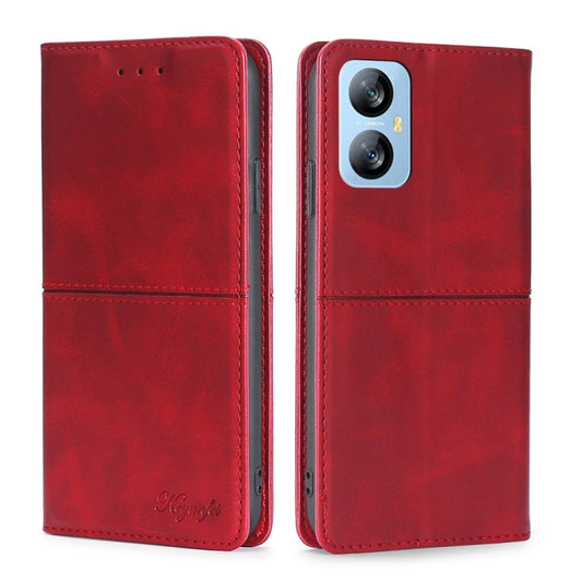 For Blackview A52 Cow Texture Magnetic Horizontal Flip Leather Phone Case(Red) - More Brand by PMC Jewellery | Online Shopping South Africa | PMC Jewellery | Buy Now Pay Later Mobicred