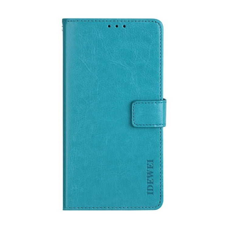 For Blackview A85 idewei Crazy Horse Texture Leather Phone Case with Holder(Sky Blue) - More Brand by idewei | Online Shopping South Africa | PMC Jewellery