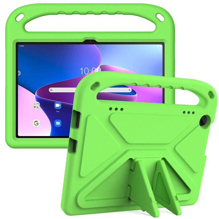 For Lenovo Tab M10 3rd Gen Handle EVA Shockproof Tablet Case with Holder(Green) - Lenovo by PMC TechLife | Online Shopping South Africa | PMC TechLife | Buy Now Pay Later Mobicred