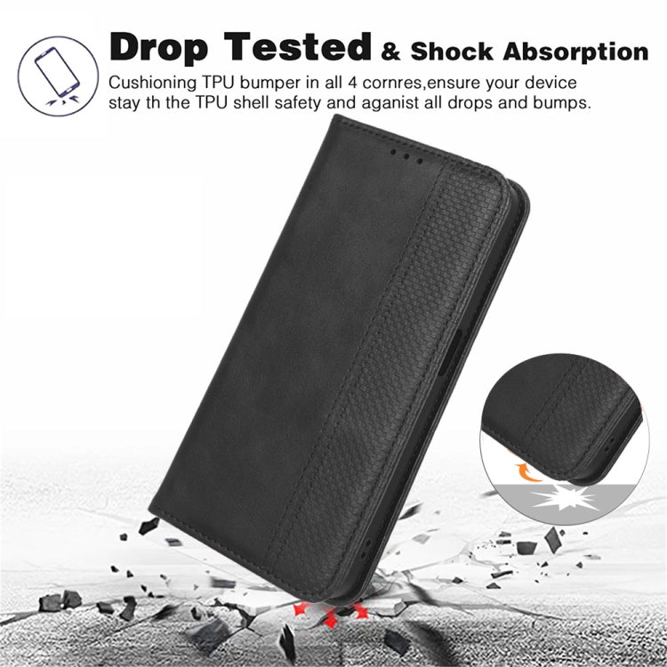For Doogee X97 / X97 Pro Magnetic Buckle Retro Texture Leather Phone Case(Red) - Doogee Cases by PMC TechLife | Online Shopping South Africa | PMC TechLife | Buy Now Pay Later Mobicred