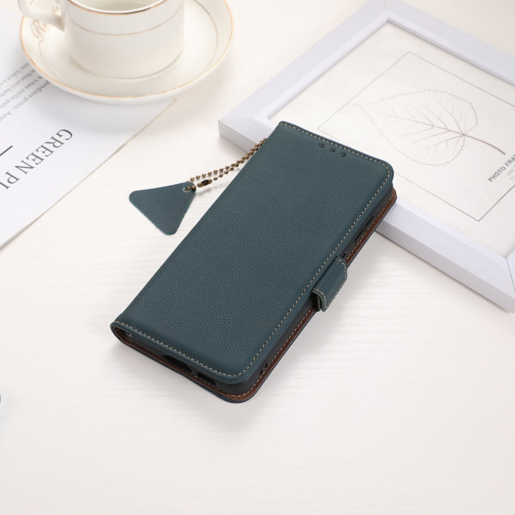 For Xiaomi Redmi K70 Side-Magnetic TJ Genuine Leather RFID Phone Case(Green) - K70 Cases by PMC Jewellery | Online Shopping South Africa | PMC Jewellery | Buy Now Pay Later Mobicred