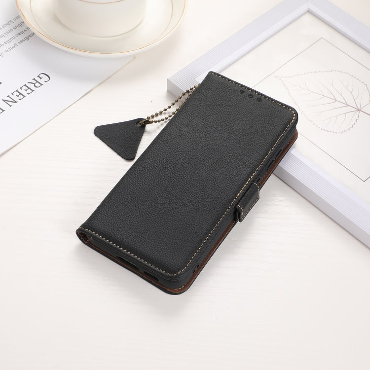 For Xiaomi Redmi K70 Pro Side-Magnetic TJ Genuine Leather RFID Phone Case(Black) - K70 Pro Cases by PMC Jewellery | Online Shopping South Africa | PMC Jewellery | Buy Now Pay Later Mobicred