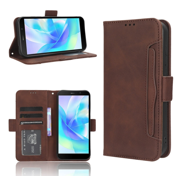 For Doogee X97 / X97 Pro Skin Feel Calf Texture Card Slots Leather Phone Case(Brown) - Doogee Cases by PMC Jewellery | Online Shopping South Africa | PMC Jewellery | Buy Now Pay Later Mobicred