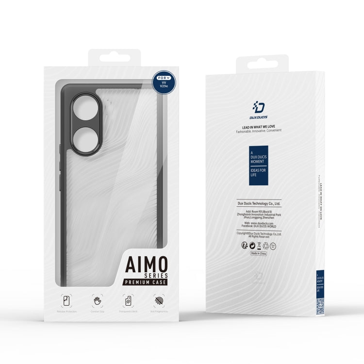 For vivo V29e India DUX DUCIS Aimo Series TPU + PC Frosted Feel Phone Case(Black) - vivo Cases by DUX DUCIS | Online Shopping South Africa | PMC Jewellery | Buy Now Pay Later Mobicred