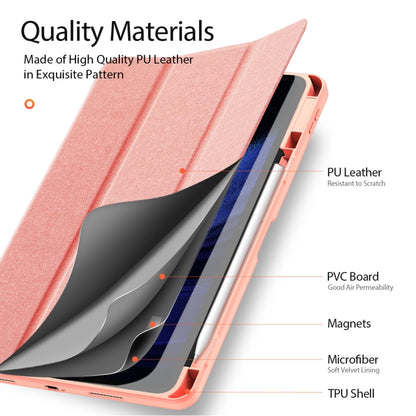 For Xiaomi Pad 6 Pro / Pad 6 DUX DUCIS Domo Series Magnetic Flip Leather Tablet Case(Pink) - More Tablet Cases by DUX DUCIS | Online Shopping South Africa | PMC Jewellery | Buy Now Pay Later Mobicred