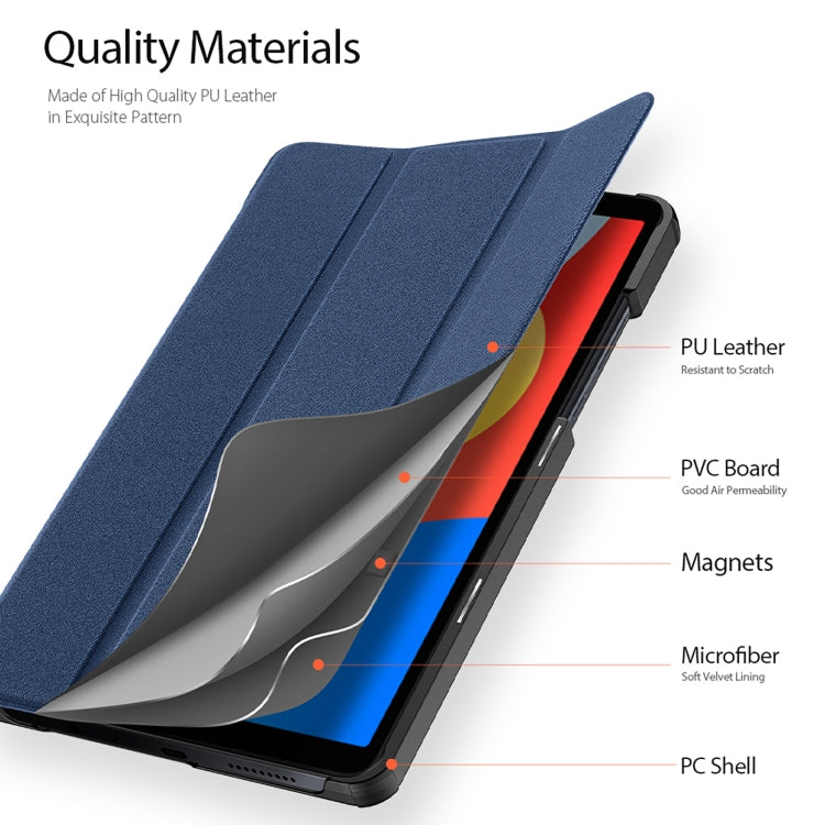 For Xiaomi Redmi Pad SE 4G DUX DUCIS Domo Series Magnetic Flip Leather Tablet Case(Blue) - More Tablet Cases by DUX DUCIS | Online Shopping South Africa | PMC Jewellery | Buy Now Pay Later Mobicred