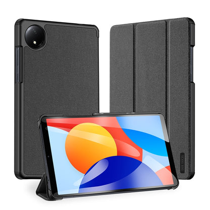 For Xiaomi Redmi Pad SE 4G DUX DUCIS Domo Series Magnetic Flip Leather Tablet Case(Black) - More Tablet Cases by DUX DUCIS | Online Shopping South Africa | PMC Jewellery | Buy Now Pay Later Mobicred