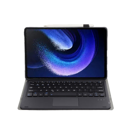 For Xiaomi Pad 6 / Pad 6 Pro A0N7-A Lambskin Texture Ultra-thin Bluetooth Keyboard Leather Case with Touchpad(Black) - Others Keyboard by PMC Jewellery | Online Shopping South Africa | PMC Jewellery