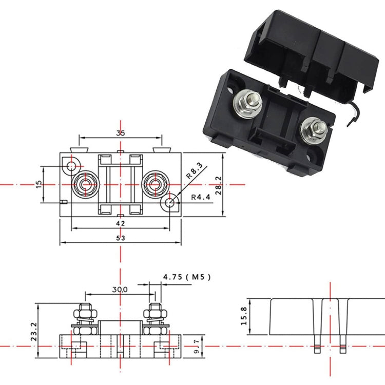 4 in 1 ANS-H Car Fuse Holder Fuse Box, Current:30/40A - Fuse by PMC Jewellery | Online Shopping South Africa | PMC Jewellery | Buy Now Pay Later Mobicred