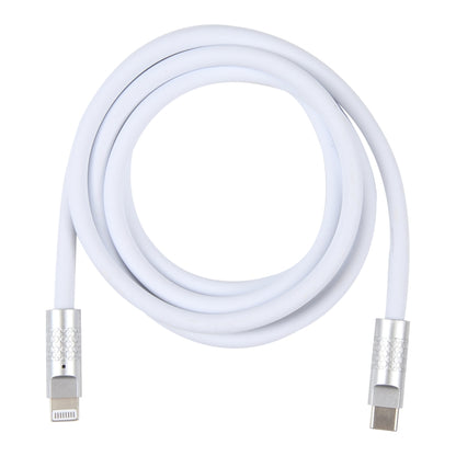 Mech Series 120W USB-C / Type-C to 8 Pin Metal Plug Silicone Fast Charging Data Cable, Length: 1.2m(White) - 2 in 1 Cable by PMC Jewellery | Online Shopping South Africa | PMC Jewellery | Buy Now Pay Later Mobicred