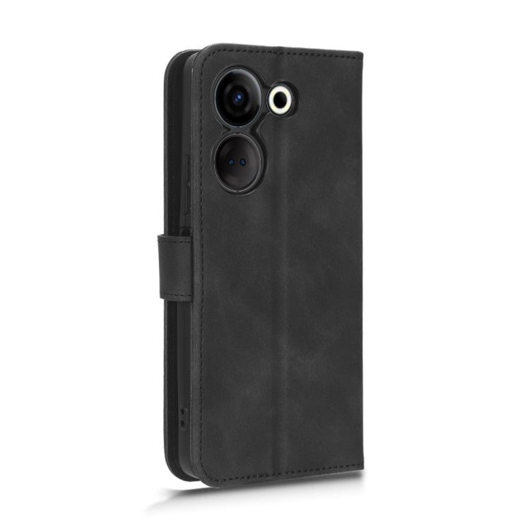 For TECNO Camon 20 Pro Skin Feel Magnetic Flip Leather Phone Case(Black) - Tecno Cases by PMC Jewellery | Online Shopping South Africa | PMC Jewellery | Buy Now Pay Later Mobicred