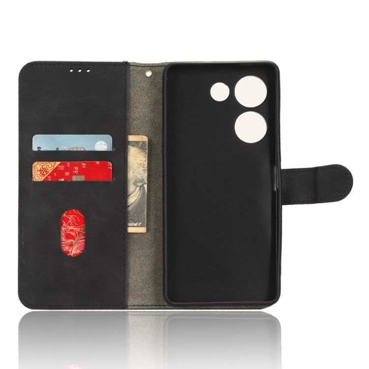 For TECNO Camon 20 Pro Skin Feel Magnetic Flip Leather Phone Case(Black) - Tecno Cases by PMC Jewellery | Online Shopping South Africa | PMC Jewellery | Buy Now Pay Later Mobicred