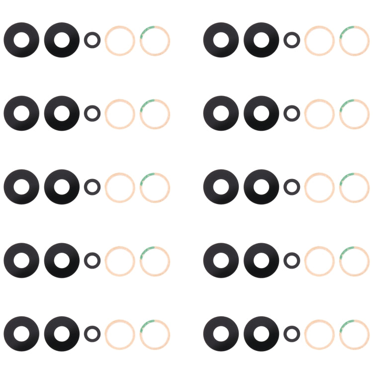For Xiaomi Redmi Note 11T Pro 10pcs Back Camera Lens - Camera by PMC TechLife | Online Shopping South Africa | PMC TechLife