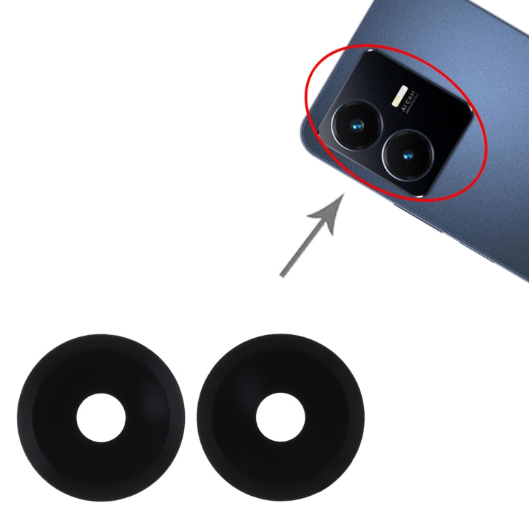 For vivo Y22 10pcs Back Camera Lens - Camera Parts by PMC Jewellery | Online Shopping South Africa | PMC Jewellery