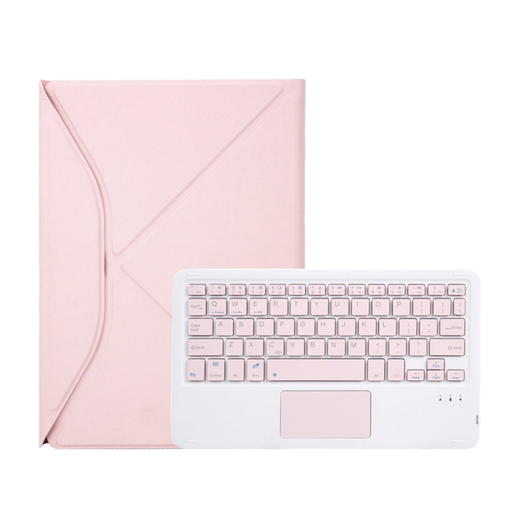 Z10B-A For iPad 10th Gen 10.9 2022 Pen Slot Touchpad Bluetooth Keyboard Leather Tablet Case(Pink) - Universal by PMC Jewellery | Online Shopping South Africa | PMC Jewellery