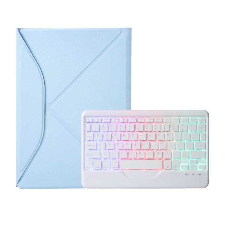 Z10BS For iPad 10th Gen 10.9 2022 Pen Slot Backlight Bluetooth Keyboard Leather Tablet Case(Sky Blue) - Universal by PMC Jewellery | Online Shopping South Africa | PMC Jewellery