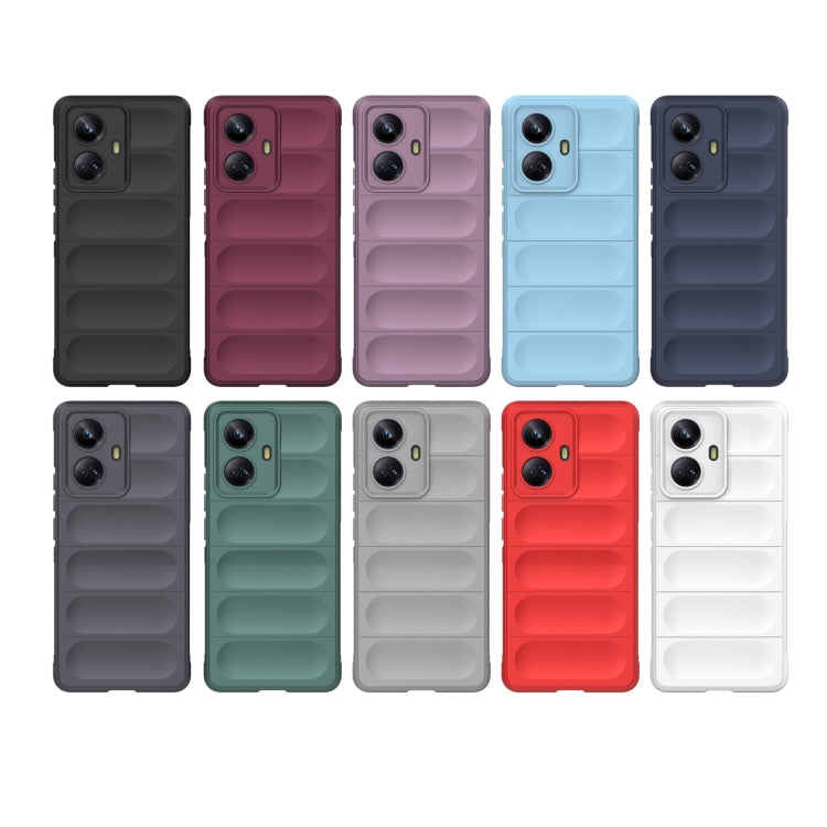 For Realme 10 Pro+ 5G Magic Shield TPU + Flannel Phone Case(Light Blue) - Realme Cases by PMC TechLife | Online Shopping South Africa | PMC TechLife | Buy Now Pay Later Mobicred