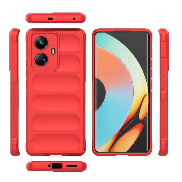 For Realme 10 Pro+ 5G Magic Shield TPU + Flannel Phone Case(Light Blue) - Realme Cases by PMC TechLife | Online Shopping South Africa | PMC TechLife | Buy Now Pay Later Mobicred