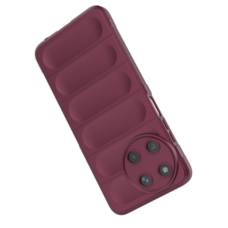 For Realme 11 4G Global Magic Shield TPU + Flannel Phone Case(Red) - Realme Cases by PMC TechLife | Online Shopping South Africa | PMC TechLife | Buy Now Pay Later Mobicred