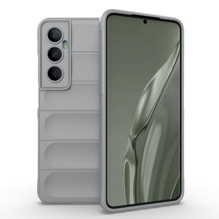 For Realme C65 4G Global Magic Shield TPU + Flannel Phone Case(Grey) - Realme Cases by PMC Jewellery | Online Shopping South Africa | PMC Jewellery | Buy Now Pay Later Mobicred