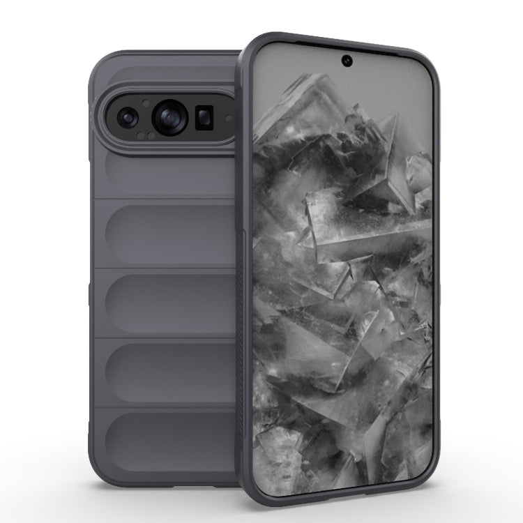 For Google Pixel 9 Pro XL 5G Magic Shield TPU + Flannel Phone Case(Dark Grey) - Google Cases by PMC Jewellery | Online Shopping South Africa | PMC Jewellery | Buy Now Pay Later Mobicred