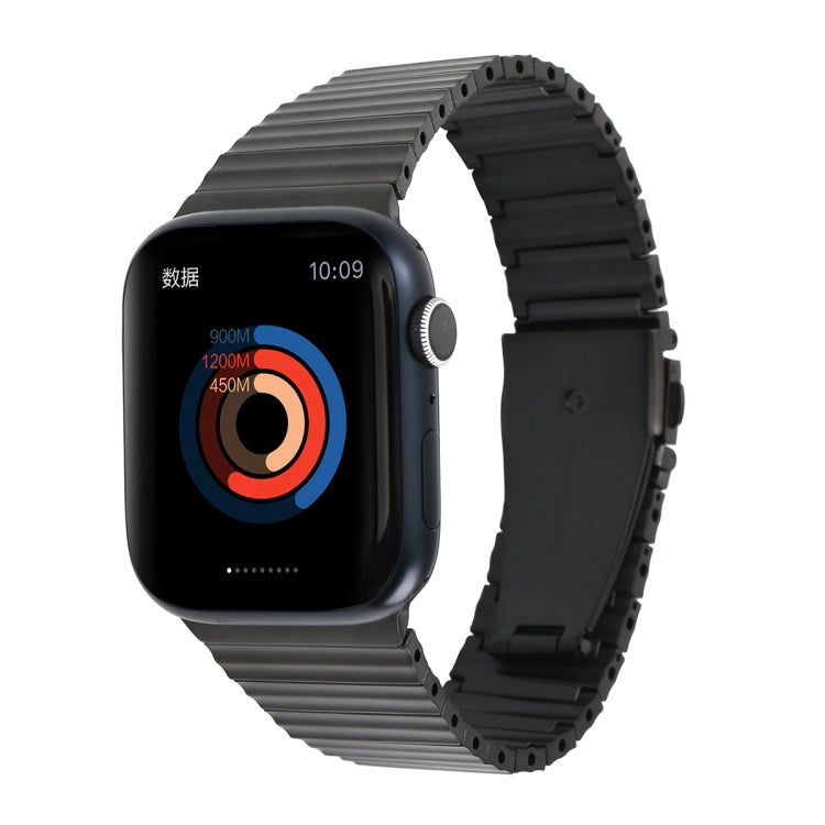 Ocean Metal Replacement Watch Band For Apple Watch SE 2023 44mm(Black) - Watch Bands by PMc TechLife | Online Shopping South Africa | PMc TechLife | Buy Now Pay Later Mobicred